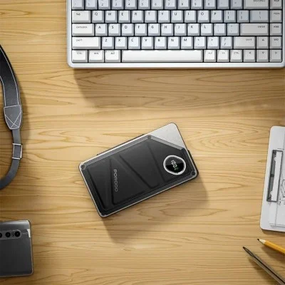 Power Bank 10000Mah Built-In Type-C & Lightning Porodo - Black